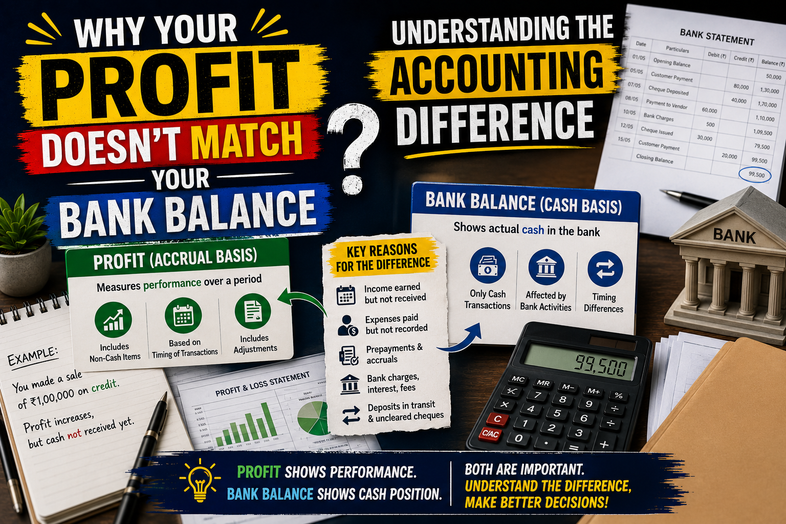 Why Your Profit Doesn't Match Your Bank Balance: Understanding The Accounting Difference